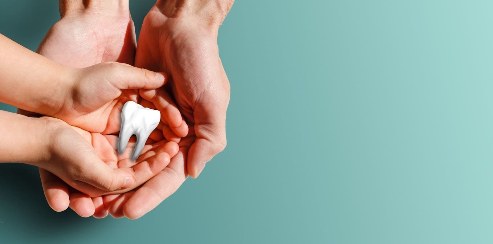 Happy woman smiling at her reflection while brushing her teeth, representing good dental hygiene services and a commitment to a clean, healthy smile.