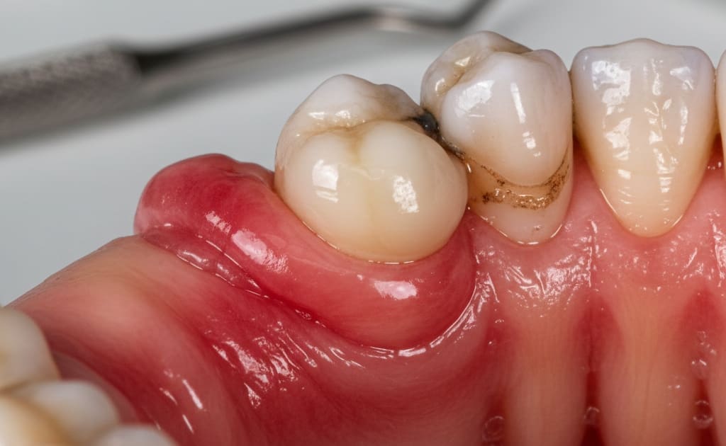 Dental abscess indicating tooth extraction
