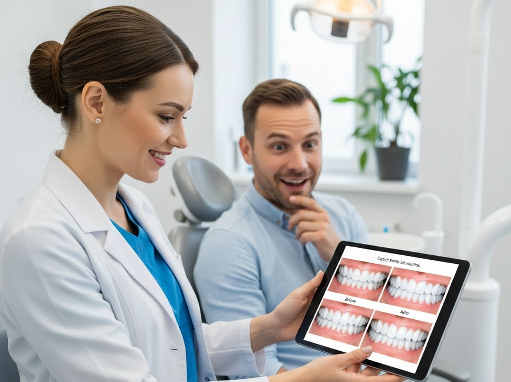 Digital imaging used in smile makeovers to preview cosmetic dental results