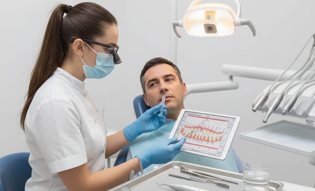 Saliva test and periodontal charting for personalized oral care