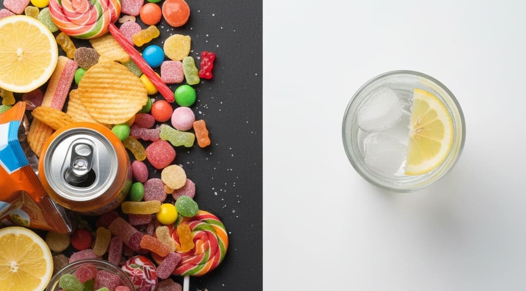 Sugary and acidic foods that can affect tooth enamel and gum health