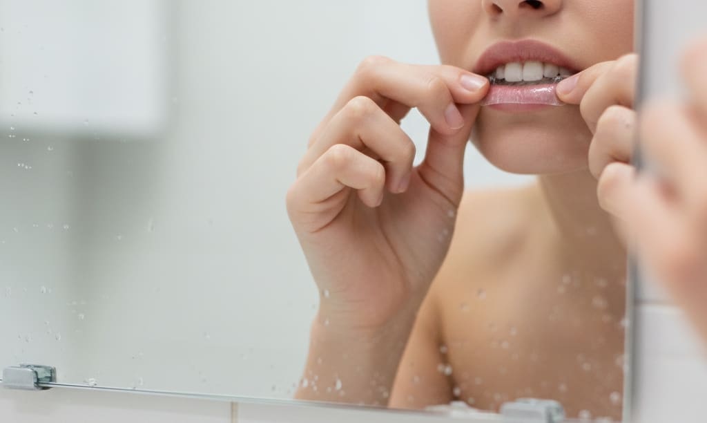 Safe enamel-friendly teeth whitening strips