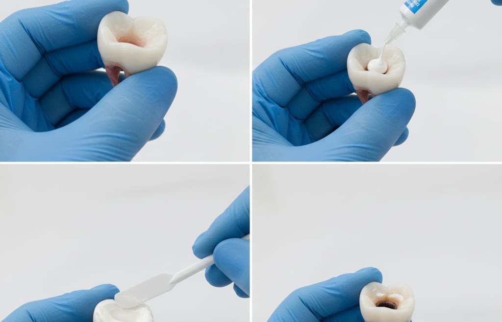 How to temporarily reattach a loose dental crown