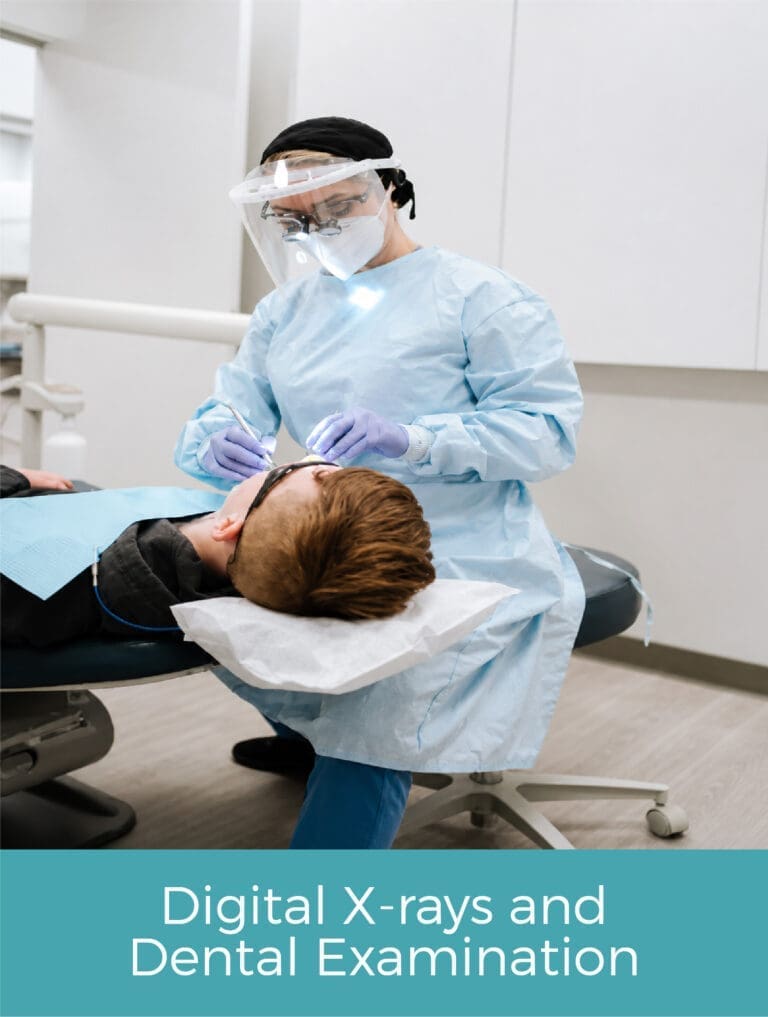 digital x-ray and dental examination